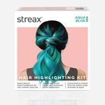 Streax Hair Colour Highlight Kit | Blue Hair Colour, Aqua Blue - Pack of 1 I Enriched with Walnut & Argan Oil I Hair Colour for Women | Rich, vibrant, Easy to use, DIY Application