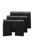 Jockey Men's Underwear Active Microfiber 5" Boxer Brief - 3 Pack, Black, L