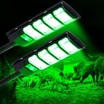 BINGLUX Hog Lights for Night Hunting - 2Pack Green Hog Hunting Lights, 12000LM Ultra Bright with Remote Control and Motion Sensor, Ideal Waterproof Green Light for Hunting Hogs Deer Coyotes Varmints