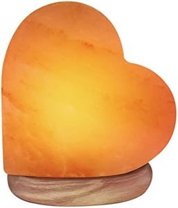 Himalayan Glow 944AC USB Heart Salt Lamp, Multicolor Night light, Best Home Decor by WBM, 4-5 Lbs, Traditional