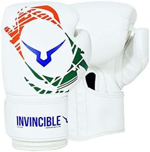 Invincible Limited Edition Combat Gloves India Print White Color 14 OZ