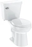 Round Two-Piece Toilets, Round Toilets for Bathrooms, 1.28 Siphonic Flush Toilet, Two-Piece Toilet with Soft Close Seat, Universal Height Cotton White