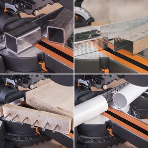 Evolution Sliding Mitre Saw – R210SMS+ Compact, Multi-Material Cutting
