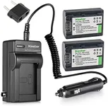 Kastar Battery 2 Pack + Charger for Sony NP-FV30 NP-FV40 NP-FV50 & Sony Handycam HDR-CX380 430V 900 580V 760V HDR-PJ540 650V HDR-PV710V 790V 810 HDR-TD30V FDR-AX100 DCR-SR DCR-SX HDR-CX HDR-XR Series