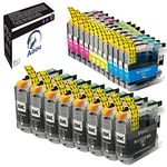 Aoou LC203XL Ink Cartridges Compatible for Brother LC203 Ink, High Yield 20-Pack LC203, Work with Brother MFC-J460DW MFC-J880DW MFC-J680DW MFC-J4620DW MFC-J480DW MFC-J4420DW Printe (8 BK,4 C,4 M, 4 Y)