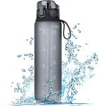 FULDENT Sports Water Bottle 1L Leakproof Design Water Bottle, BPA Free Tritan Plastic Drinking Bottle for Teenager, Adult, Sports, Hiking, Gym, Fitness, Outdoor, Cycling, School & Office