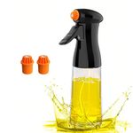 Prodent Oil Spray Glass Bottle, Oil Dispenser Olive Cooking Bottles Oil Bottle Sprayer with 2 Replaceable Nozzles for Kitchen, Air Fryer, Salad, bbq