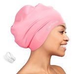 EverSport Swimming Cap Women Men Long Hair - Large Silicone Swim Cap for Adult Braids and Dreadlocks Waterproof Keep Hair Dry