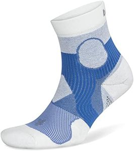 Balega Support Quarter Socks, Blue/White, Small