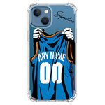 VNGDA Custom Name & Number -Oklahoma City Basketball Jersey- Clear Case for iPhone 16 15 Pro Max 14 13 12 11 Xs Max Xr SE3 8 7 6 Plus 11 Pro Mini,with 4 Shockproof Corners Phone Case