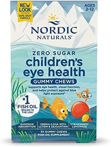 Nordic Naturals Children’s Eye Health Gummies, Strawberry Lemonade - 30 Gummies for Kids - 484 mg Total Omega-3s DHA, Lutein & Zeaxanthin - Brain Health, Antioxidant Support, Non-GMO - 30 Servings