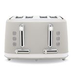 BLACK+DECKER BXTO20080GB 4 Slice Plastic Toaster, Grey