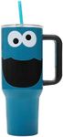 Bioworld Sesame Street Cookie Monster 40 Oz Blue Stainless Steel Tumbler with Handle