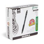 Zebra Pen Z-Grip Retractable Pen, 48-Pack, Black (22148) by Zebra Pen