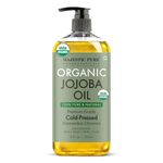 MAJESTIC PURE USDA Organic Jojoba Oil - 100% Pure Cold Pressed Hexane Free for Skin, Hair, Nails - Moisturizing Skin, Hair and Scalp - 236 ml