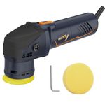 Dual Action car Polisher MAXXT 710W, car Buffer Polisher Machine Orbit 12mm, 6 Variable Speeds Ajustable (4000-5500RPM), 75mm Disc(3inch), for Car Detailing/Complex Shapes and localized Repair