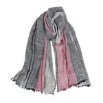 Mens Scarf Soft Fashion Scarf for Men Cotton Linen Large Scarves Warm Shawl Scarf Gifts for Men（BlackGrey）