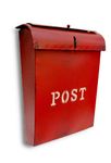 NACH FZ-M1000RD Emily Post Mailbox Rustic Metal, Red, 10.6 x 3.93 x 13.9 inches