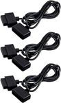 risingsaplings 2pcs SNES Controller Extension Cable Compatible with Retro-Bit SNES Super Nintendo Entertainment System Console (Black,1.8M/5.9FT)