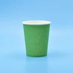 8oz Traffic Light Single Wall Drinks School Learning Paper Cups - Green - Pack of 100