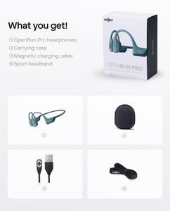SHOKZ OpenRun Pro Bone Conduction Headphones – Bluetooth, IP55, Blue