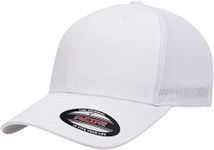 Flex fit Trucker Mesh Fitted Cap, White, OS
