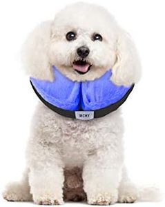 MCHY Inflatable Dog Cone,Adjustable Recovery Collar for Dogs After Surgery,Prevent from Biting & Scratching,Not Block Vision（Blue S）