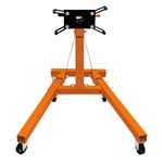 Engine Gearbox Support Stand 900kg 2000LBS Folding Legs Heavy Duty Swivel Transmission 360 Degree Rotation 810mm Work Height 6 Wheels 2 Brakes 4 Mounting Arms Professional Car Trolley Garage Workshop