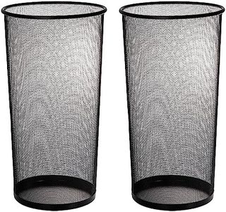 Youeon 2 Pack Large Umbrella Holder, 8.5x20 Inches Metal Mesh Umbrella Stand, Umbrella Bucket for Canes, Walking Sticks, Umbrellas, Wrapping Paper, Entryway, Home, Office, Hotel, Black