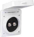 ParkPower by Marinco Dual Cable TV Standard Inlet, White