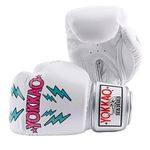 YOKKAO Muay Thai Designer Stadium Boxing Gloves - White - 18oz