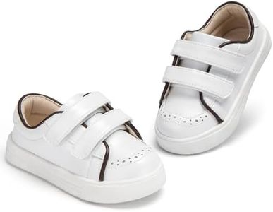 THEE BRON Girls' Casual Sneakers Lightweight Athletic Shoes for Running Play Ages 3-12(AS502 Toddler,White/10M)