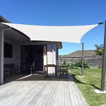 SUNNY GUARD Sun Shade Sail 12' X 12' Rectangle Cream UV Block Sunshade for Backyard Yard Deck Patio Garden Outdoor Activities and Facility(We Make Custom Size)