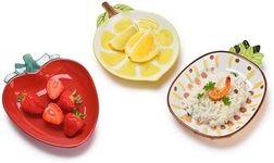 Bruntmor Multicolor Ceramic Plate Sets - Polka Dot Design - Scratch-Resistant, Non-Toxic, Lead-Free Decorative Service Plates for Special Occasions -7.08L x 9.44W x 1.37Th Inches