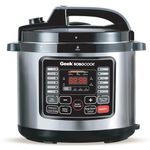 Geek Robocook Nuvo 11-in-1 Automatic Electric Pressure Cooker 8 Litre | 2 Year Warranty | 17 India Preset Menu, Instant Electric Cooker Pot, Multipurpose Electric Rice Cooker (Stainless Steel, 8L)