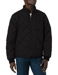 DOCKERS Men's The Oliver Coated Cotton Diamond Quilted Jacket, Black, S