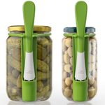 2 Pack Pickle Fork Pickle Grabber Tool-Pickle Picker for the jar, Kitchen Gadgets Pickle Gifts Suitable for Olives Green