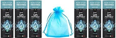 Lenor Unstoppables Laundry Perfume in-Wash Scent Booster Beads, 176gr, Fresh Scent, 6Pk + Our Gift for You: Organza Bag Size: 9 x 7 x 0.1 cm