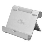 KING OF FLASH Portable Desk Multi Angle Stand Holder Compatible for 4-12" Tablet, iPad, Smartphone, iPhone & Various Devices