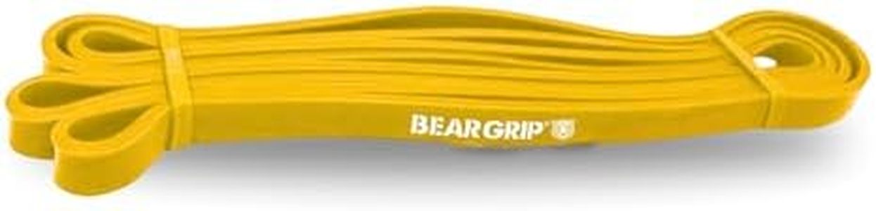 BEAR GRIP - Pull Up Assist Bands | Heavy Duty Resistance Bands for Assisted Pull Ups, Yoga, Stretch Mobility, Crossfit, Strength Training (Yellow (5-15 LBS))