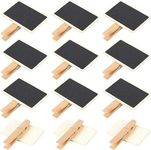 NIU MANG 24 Pack Mini Blackboard Clips Small Chalkboard Message Board for Memo, Party,Wedding,Bar, Food Label, Party, Valentine's Day