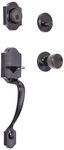 Amazon Basics Handleset with Tulip Knob - Single Cylinder - Oil Rubbed Bronze