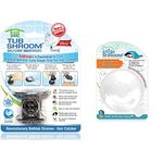 TubShroom Tub Drain Hair Catcher and StopShroom The Ultimate Universal Drain Stopper Plug (White)