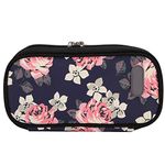 Insulin Cooler Travel Case, Portable Insulin Travel Case Cold Carrying Storage Organizer for Women Men Kids, Multiple Layer Insulin Cold Storage Bag(Black Red Flower)