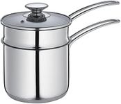 Küchenprofi K2370602814 Double Boiler/Bain Marie Set with Glass Lid, 5.5" Diameter, Silver