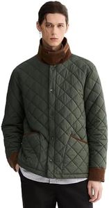 Orolay Men's Lightweight Quilted Puffer Jacket Water Repellent Barn Coat Casual Outerwear with Pockets Green Medium