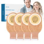 Heagimed One-Piece Colostomy Bags, 20pcs Drainable Pouch Ostomy Stoma Bags with Hook and Loop Closure for Ileostomy Stoma Care, Cut-to-Fit, Max 60mm