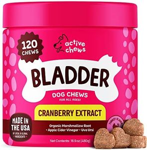 Active Chews | Cranberry Supplement for Dogs | Dog UTI, Bladder Control for Dogs | Dog Kidney Support, Dog Cranberry Supplement, Dog Health Supplies, Dog Incontinence Products | 120 ct