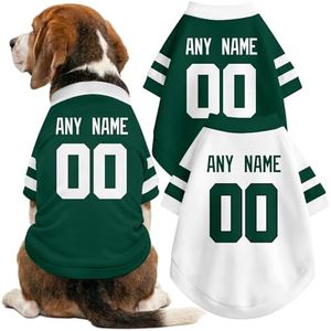 DALLASC New York J Dog Clothes Custom Name Number T Shirt for Dog Gifts