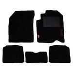 Elegant Polypropylene Car Mats for Maruti Suzuki S-Cross, Cord Black (Set of 5 Pcs)